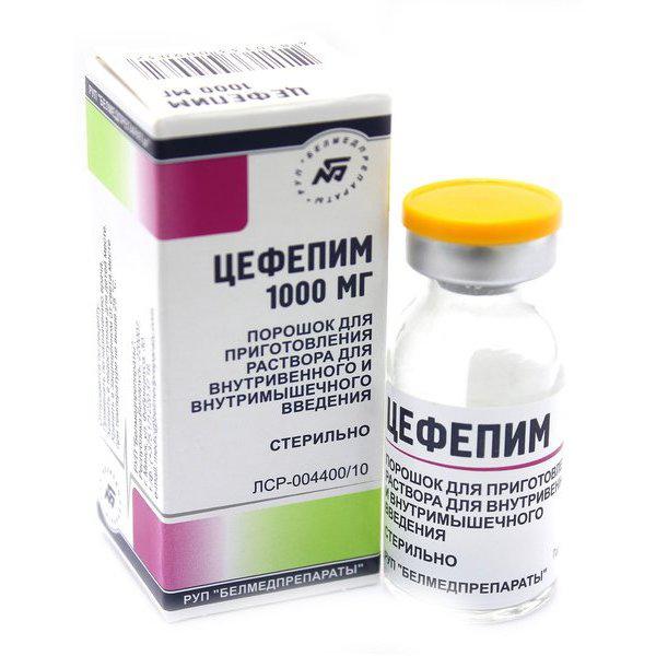 Цефепим 1г д/ин №1 пор Белмед